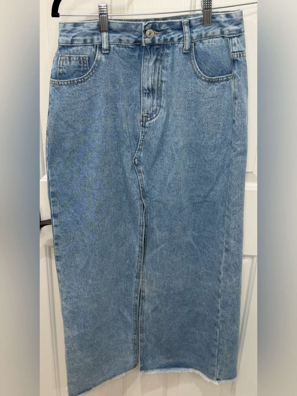 NWOT Blue Denim Midi Skirt - Women Jeans